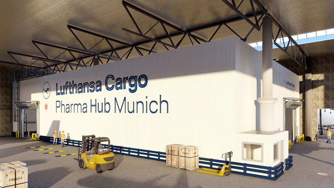Die MR PLAN Group ist Generalplaner zur Erweiterung des Lufthansa Cargo Pharma Hub am Flughafen München